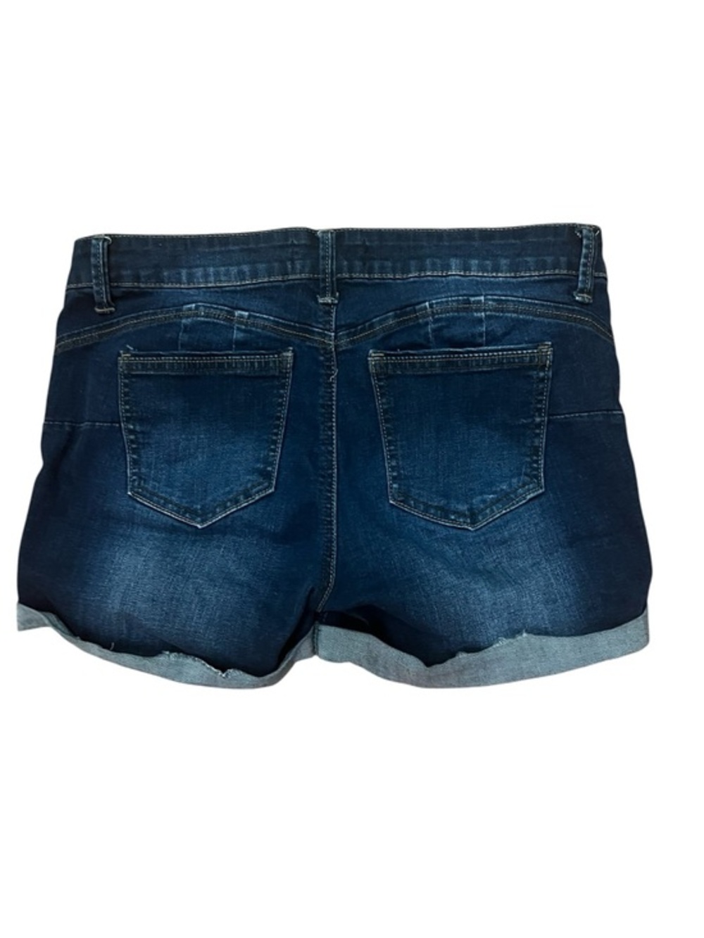 WAX JEAN “Butt I Love You” Distressed Jean Shorts L